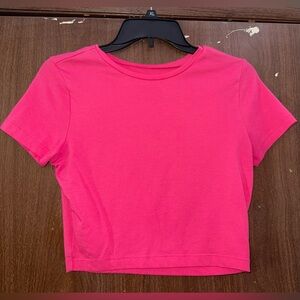 Wild Fable Medium Pink Cropped T-Shirt